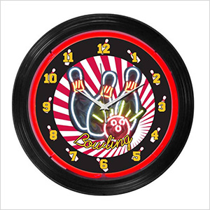 15-Inch Bowling Neon Clock