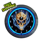 Neonetics 15-Inch 8 Ball Skull Neon Clock