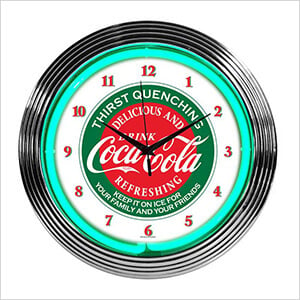 15-Inch Coca-Cola Evergreen Neon Clock