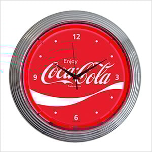 15-Inch Coca-Cola Wave Neon Clock