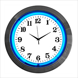 15-Inch Standard Blue Neon Clock