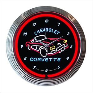 15-Inch Corvette C1 Neon Clock