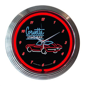 15-Inch Corvette SR Neon Clock