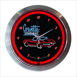 15-Inch Corvette SR Neon Clock