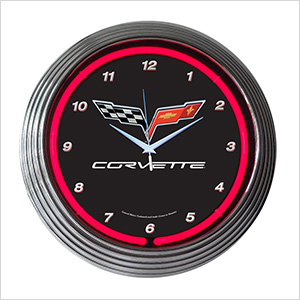 15-Inch Corvette C6 Neon Clock