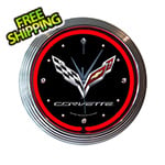 Neonetics 15-Inch Corvette C7 Neon Clock