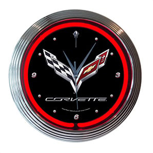 15-Inch Corvette C7 Neon Clock