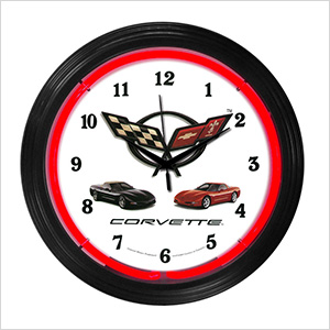 15-Inch Corvette C5 Neon Clock