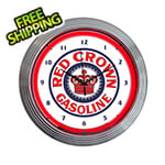 Neonetics 15-Inch Red Crown Gasoline Neon Clock