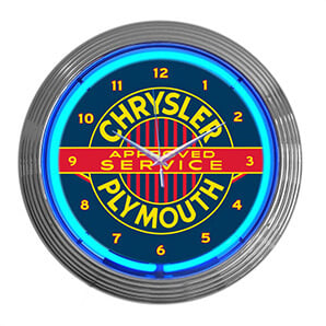 15-Inch Chrysler Plymouth Neon Clock