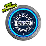 Neonetics 15-Inch Dodge Plymouth Service Neon Clock