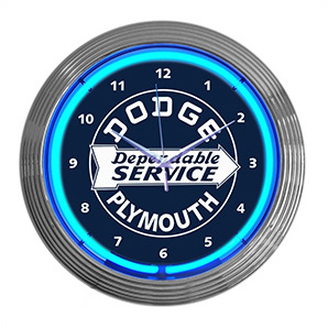 15-Inch Dodge Plymouth Service Neon Clock