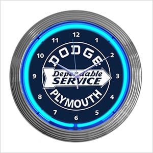 15-Inch Dodge Plymouth Service Neon Clock