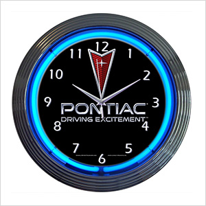 15-Inch Pontiac Driving Excitement Neon Clock