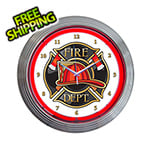 Neonetics 15-Inch Fire Department Neon Clock