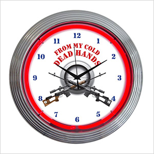 15-Inch From My Cold Dead Hands Neon Clock
