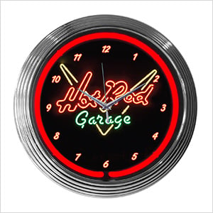15-Inch Hot Rod Garage Neon Clock