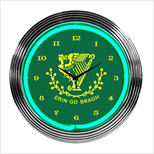 15-Inch Irish Erin Go Bragh Neon Clock