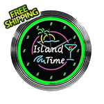 Neonetics 15-Inch Island Time Neon Clock