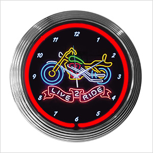 15-Inch Live 2 Ride Neon Clock