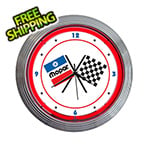 Neonetics 15-Inch Mopar Checkered Flag Neon Clock