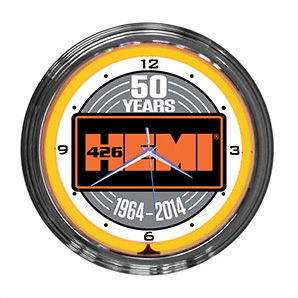 15-Inch Hemi 50th Anniversary Neon Clock