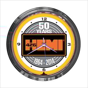 15-Inch Hemi 50th Anniversary Neon Clock