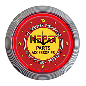 15-Inch Mopar Red Vintage Neon Clock