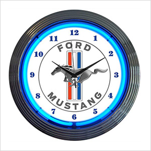 15-Inch Ford Mustang Neon Clock