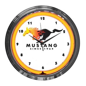 15-Inch Ford Mustang Since 1964 Neon Clock