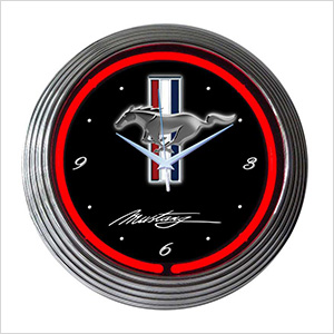 15-Inch Ford Mustang Neon Clock