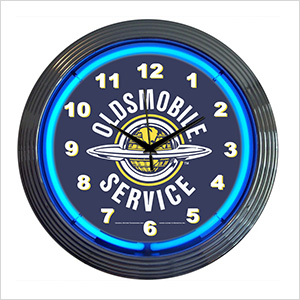 15-Inch Oldsmobile Service Neon Clock