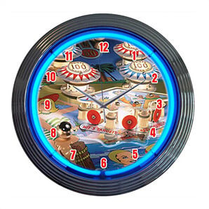 15-Inch Pinball Neon Clock