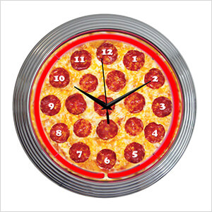 15-Inch Pizza Neon Clock