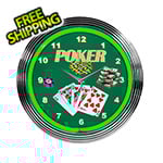 Neonetics 15-Inch Poker Neon Clock