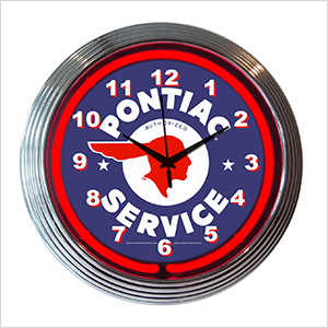 15-Inch Pontiac Service Neon Clock