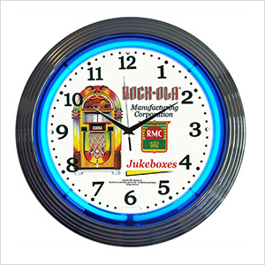 15-Inch Rock-Ola Jukebox Neon Clock