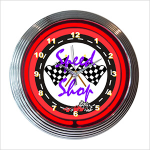 15-Inch Speed Shop Neon Clock