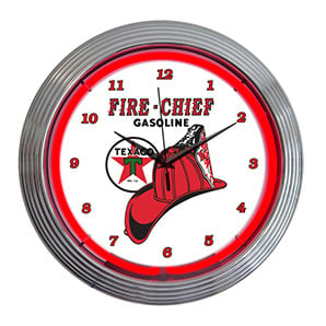 15-Inch Texaco Fire Chief Neon Clock
