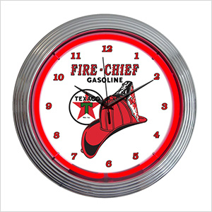 15-Inch Texaco Fire Chief Neon Clock