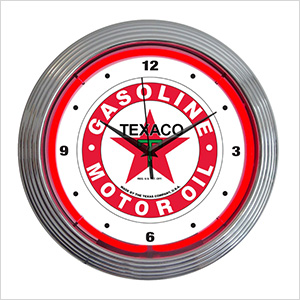 15-Inch Texaco Gasoline Neon Clock