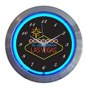 15-Inch Las Vegas Neon Clock