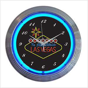 15-Inch Las Vegas Neon Clock