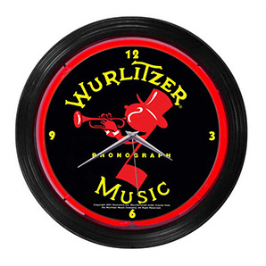 15-Inch Wurlitzer Johnny One Note Neon Clock