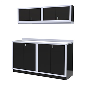 5-Piece Aluminum Garage Cabinet Set (Black)