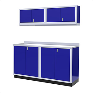 5-Piece Aluminum Garage Cabinet Set (Blue)