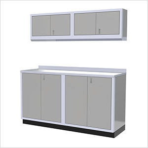 5-Piece Aluminum Garage Cabinet Set (Light Grey)