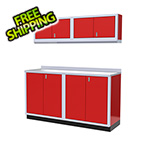Moduline 5-Piece Aluminum Garage Cabinet Set (Red)