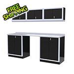 Moduline 7-Piece Aluminum Garage Cabinet Set (Black)