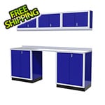 Moduline 7-Piece Aluminum Garage Cabinet Set (Blue)